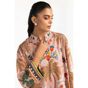 ชุดเซ็ตพิมพ์ลายโบฮีเมียนครอสแฮทช์ รุ่น IPST-77151 ชุดเซ็ต 2 ชิ้น เสื้อแขนสามส่วน กางเกงขาสั้นยาวระดับเข่า สำหรับฤดูใบไม้ผลิ/ฤดูร้อน - Product Image 6