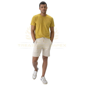 กางเกงขาสั้นผ้าฝ้ายขนแกะ100% สำหรับผู้ชายเอวกลางระบายอากาศได้ดีพิมพ์โลโก้แบรนด์ตามสั่งสำหรับใส่ไปยิมและสตรีท - Product Image 6