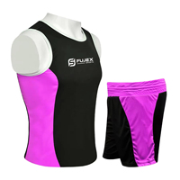 Chalecos de boxeo sin mangas y pantalones cortos de cintura elástica para hombre a precio asequible conjuntos de uniformes ropa deportiva traje de boxeo de 2 piezas Unisex