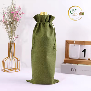 Bolsa de botella de vino de yute 100% de alta calidad, ecológica, personalizable, Color y logotipo, regalos promocionales, el mejor precio en el mercado - Product Image 1
