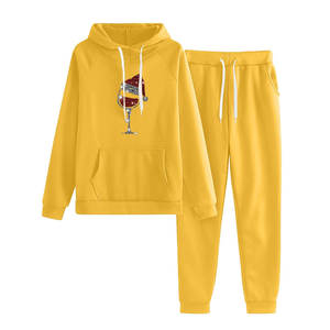 Chándal con serigrafía de alta calidad para mujer, chándales con serigrafía de gran tamaño, chándales con serigrafía de algodón 100% para mujer - Product Image 1