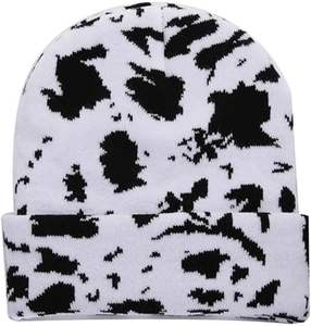 Women <b>Men</b> <b>Winter</b> <b>Hats</b> Animals Print Pattern Beanie Knitted Soft Warm Slouchy Skull Ski Cap - Product Image 3