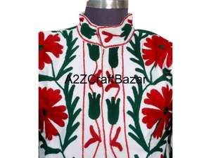 <b>Women</b> Winter Jacket With Indian Suzani Embroidery Floral Pattern Duck Fabric 100% Pure Cotton Filled <b>Coat</b> With Robe Gift <b>for</b> Her - Product Image 3