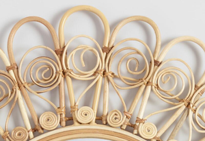 Hot Selling Product Bamboo Rattan <b>Bathroom</b> <b>Mirror</b> Decor <b>Mirrors</b> Decoration Wall Natural Safe Wicker Bedroom Furniture - Product Image 3