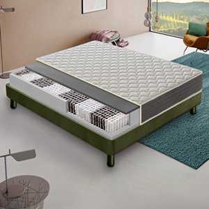Materasso Ortopedico 100% Made in Italy con 800 Molle Insacchettate, Altezza 22 cm, Durezza H3, 6 cm Schiuma HR Indeformabile - Product Image 1