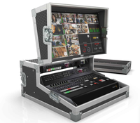 Flight Case X-BASON pour Blackmagic ATEM Television Studio Pro avec support VESA 100x100 mm pour moniteur et insert en mousse.