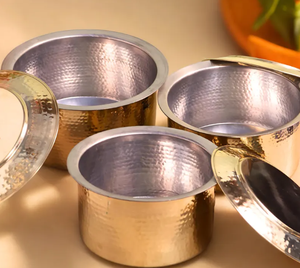 Ollas tradicionales de latón de la India y Handi para cocinar - Product Image 3