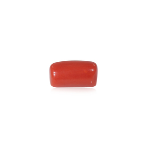 พลอยปะการังสีแดงทรงสี่เหลี่ยม 7.9 กะรัต ได้รับการรับรองจาก GIA สีเหลืองและเขียวธรรมชาติ ผ่านการอบความร้อน ความสูง 8 มม. - Product Image 2