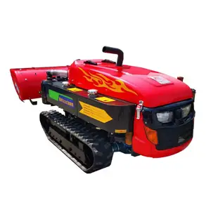 China Agricultural Small Orchard Remote Control 36HP Mini Crawler Rotary Cultivator