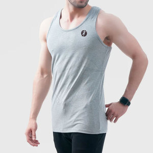 Camiseta sin mangas de entrenamiento de gimnasio para hombre, camiseta sin mangas de punto transpirable con logotipo personalizado, precio de venta al por mayor - Product Image 2
