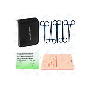 Kit de práctica de sutura Simulación de cuidado humano Almohadilla de sutura de piel Suministros de enseñanza y herramientas de capacitación para estudiantes Instrumento médico - Product Image 1