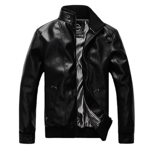 Chaqueta de Cuero Sintético para Hombre, Talla Grande - Product Image 2