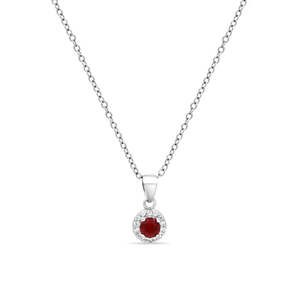 Conjunto de Joyería Zarkan Red Delight Dot Plateado con Patrón Geométrico en Oro de 18k y Platino, Moderno y Religioso, para Regalo de Compromiso o Aniversario - Product Image 4