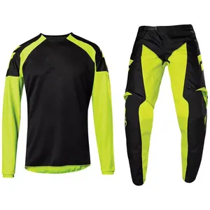 ชุดแข่งรถมอเตอร์ครอสแบบสั่งทำคุณภาพดีที่สุด ดีไซน์ใหม่ทันสมัย กันลมและระบายอากาศได้ดี เสื้อเจอร์ซีย์และกางเกงมอเตอร์ไซค์แบบพิมพ์ลาย - Product Image 4