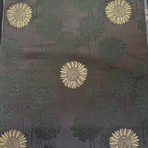 Manufacturers of 100% Ultra Soft Polyester Jacquard Satin Quick-Dry Breathable <b>Metallic</b> <b>Yarn</b> Floral brocade designer fabrics - Product Image 1