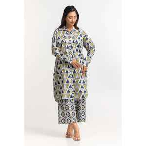 Conjunto de Camisa y Pantalón Dobby con Estampado Digital y Decoración de Botones, Modelo IPS-24-02 - Product Image 3