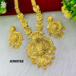 Designer <b>Gold</b> Plated Long Necklace One Gram Fashion <b>Jewellery</b> Trendy Jewelry, Plated Jewelry,<b>Gold</b> Plated ... - Product Image 3