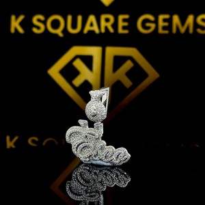 Colgante Hip Hop con Letra Personalizada, Colgante con Número Hip Hop para Hombre, Colgante de Moissanita, Joyería Hip Hop Ice Out - Product Image 4