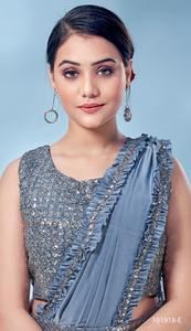 ชุดปาร์ตี้ออกแบบ2023ใหม่ชุดส่าหรีเสื้อนำเข้าคุณภาพระดับพรีเมียมเซ็กซี่พร้อมลำดับซัพพลายเออร์จาก Surat - Product Image 6