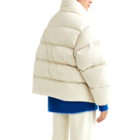 Yeni İnce Kabarcıklı Ters Çevrilebilir Örme Polar Shearling Şişme Kadın Su Geçirmez OEM Dış Yüzey Toptan Kışlık Mont Kapüşonlu Fermuarlı Logolu