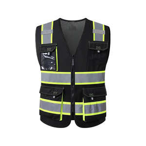 Vêtement de travail haute visibilité, veste de sécurité sans manches avec bande réfléchissante pour les travailleurs du bâtiment et les travailleurs en extérieur - Product Image 2