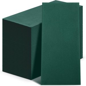 Serviettes de table jetables effet lin OEM, 50 pièces, 17x12, 1 pli, absorbantes, douces, en <span class=keywords><strong>papier</strong></span>, pour fête d'<span class=keywords><strong>anniversaire</strong></span> (vert) - Product Image 1