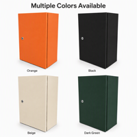 Boîtier de distribution mural XINGWANG IP65 à porte simple à charnière droite, revêtement en poudre rouge, 600x500x200mm, certifié CE