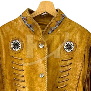 Chaqueta de invierno de talla grande al por mayor, chaqueta de cuero para uso en exteriores, chaqueta de cuero de ante para hombre con cuello levantado - Product Image 3