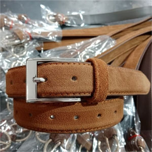 Ceintures classiques unisexes en cuir de vachette personnalisables avec boucle ardillon, couleur unie, 2026, imperméables et durables - Product Image 4