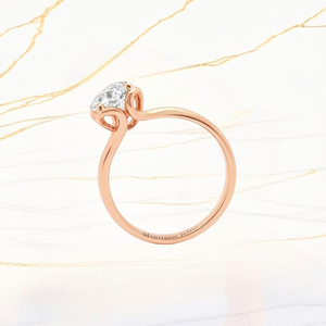 Montresor Infini Delicate Pure Beauty Anillo en forma de bola de diamante cultivado en laboratorio de oro sólido de 14 quilates para joyería de boda o compromiso - Product Image 2