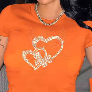 Camiseta de Verano de Manga Corta Personalizada para Mujer, Informal, Transpirable, 100% Algodón - Product Image 2