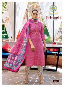 Broderie imprimée en coton droit de qualité supérieure Collection Kurti Vêtements indiens et pakistanais Prix de gros pour fête et tenue décontractée - Product Image 6