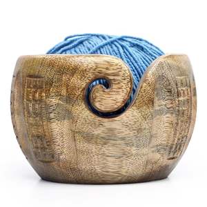 Cuenco para Hilo de Ganchillo Portátil, Simple y Sostenible, Hecho de Madera Maciza |   Organizador de Hilo para Tejer Hecho a Mano, Resistente, para Uso en el Hogar y el Estudio - Product Image 4