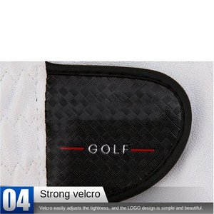 Guante de golf sintético de ajuste de compresión para mujer, Color blanco, comodidad para zurdos y cuero genuino universal - Product Image 2