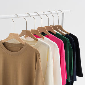 Camisetas en blanco de algodón 100% de alta calidad para hombre, camiseta de Color sólido de algodón de talla grande de peso pesado personalizada para hombre - Product Image 4