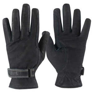 Gants d'équitation d'hiver en cuir QHP Thermo pour une expérience d'équitation équestre confortable - Product Image 3