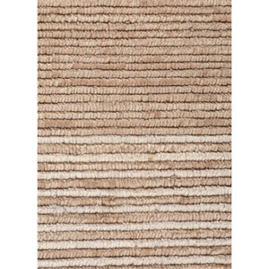 พรมขนสัตว์ทอมือสีเบจและสีน้ำตาลลายทางสไตล์โบโฮขนาดใหญ่ รุ่น Hwl-426 เหมาะสำหรับทางเข้าห้องนอนและทางเดิน - Product Image 3