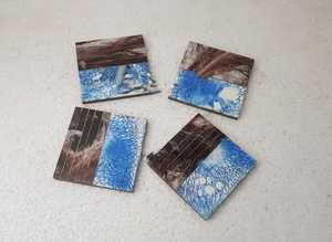 Posavasos Cuadrados de Madera, Posavasos Redondos Clásicos Ecológicos de Madera de Mango, Accesorios de Decoración para Mesa, Alfombrillas - Product Image 4