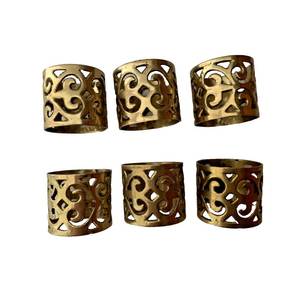 Anillos de Servilleta de Cristal y Latón de Lujo para Bodas y Restaurantes, Decoración de Mesa Moderna Hecha a Mano - Product Image 1