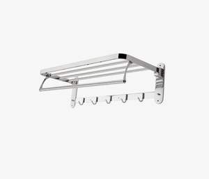 Porte-serviettes mural en acier inoxydable brillant de 24 pouces Porte-serviettes de salle de bain Durable antirouille Moderne finition polie Organisateur - Product Image 1