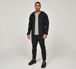 <b>Packable</b> Running Men Vertical Frnont Pocket <b>Jacket</b> Windproof Waterproof Hooded Zip-Up Lightweight Sporty <b>Jacket</b> For Jogging - Product Image 1