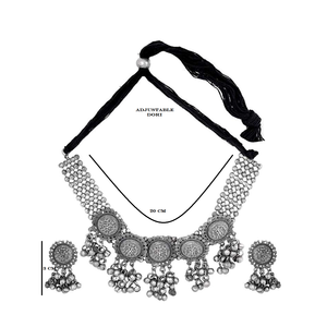 Alloy Oxidised Long <b>Choker</b> for Party Jewelry Accessory - Product Image 3