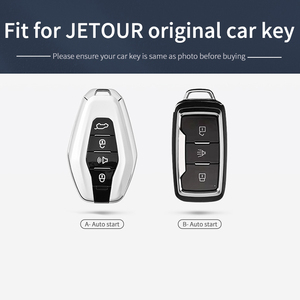 Étui en alliage de zinc et cuir pour clé de voiture Chery Jetour Dashing <span class=keywords><strong>IDM</strong></span> I-DM X-1Plus, coque complète avec boucle métallique, accessoires - Product Image 2