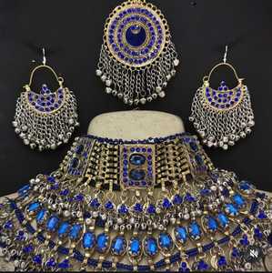 Nouveautés Brodé à la main Afghani mariée demoiselles d'honneur fête porter collier en acier inoxydable pour adultes filles pour les mariages - Product Image 2