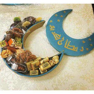 Bandeja de postre Eid Mubarak, adornos de Ramadán, bandeja de hierro, decoración de Ramadán, Luna en forma de estrella para fiestas y todas las ocasiones, bandeja de decoración - Product Image 5