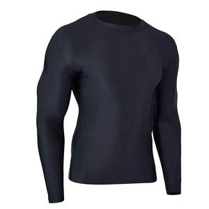 Rashguard de Compresión de Manga Larga para Hombre, para MMA, BJJ, Jiu Jitsu, Color Sólido, Personalizable, al por Mayor - Product Image 1