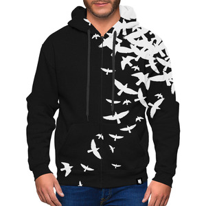 Sudadera con capucha y cremallera de alta calidad para hombre 2025, personalizada con logotipo propio, sudadera con costuras de sublimación Unisex para invierno - Product Image 3