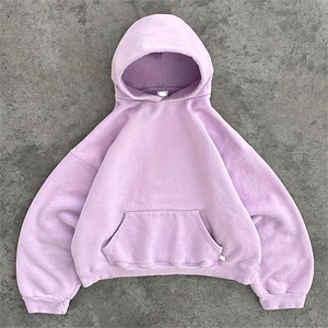Unisex Custom 450GSM Boxy Style Heavyweight Oversized Fleece Hoodie Drop Shoulder Polyester/Cotton Outerwear Sweatshirts for Men - Product Image 6