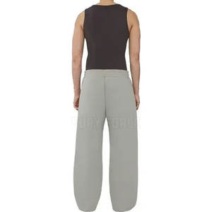 Joggers holgados informales de lana para hombre con cintura elástica, ligeros y holgados, estilo de moda callejera, patrón recto, Jogger - Product Image 3