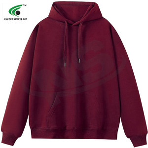 Sudadera con capucha básica de calidad superior para hombre, Jersey extragrande de mezcla de algodón, Sudadera con capucha y logotipo personalizado de peso pesado, ropa de calle al por mayor - Product Image 6